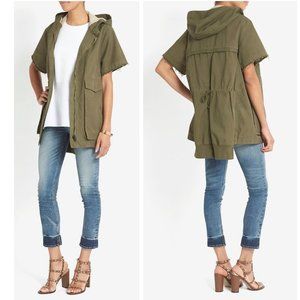 NOVEMB3R Maggie short sleeve army jacket olive